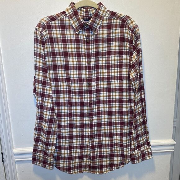 Rustic Grunge Flannel Plaid Shirt Croft & Barrow Outdoors Camping 100% Cotton S - Picture 2 of 7
